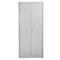 Armario para productos de limpieza, An 800 mm, 4 estantes, tabique central acortado, con cerradura, gris luminoso RAL 7035/gris luminoso RAL 7035