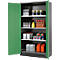 Armario para productos químicos Asecos CS-CLASSIC asecos, puerta con bisagras, 3 estantes, 1055x520x1950 mm, verde reseda