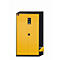 Armario para productos químicos asecos CS-CLASSIC-F, puertas con bisagras, frontal amarillo de seguridad, ancho 1055 x fondo 520 x alto 1950 mm