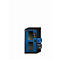 Armario para productos químicos asecos CS-CLASSIC-G, puerta abatible con recorte de cristal, abatible a la izquierda, frontal azul genciana, ancho 545 x fondo 520 x alto 1105 mm