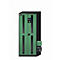 Armario para productos químicos asecos CS-CLASSIC-G, puertas batientes con recorte de cristal, frontal reseda verde, ancho 810 x fondo 520 x alto 1950 mm