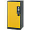 Armario para productos químicos Asecos CS-CLASSIC, puerta con bisagras, 2 bandejas extraíbles, 545x520x1105 mm, amarillo de seguridad