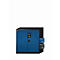 Armario para productos químicos asecos CS-CLASSIC, puertas batientes, frontal azul genciana, ancho 1055 x fondo 520 x alto 1105 mm