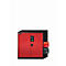 Armario para productos químicos asecos CS-CLASSIC, puertas batientes, tráfico frontal rojo, ancho 1055 x fondo 520 x alto 1105 mm