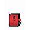 Armario para productos químicos asecos CS-CLASSIC, puertas batientes, tráfico frontal rojo, ancho 810 x fondo 520 x alto 1105 mm