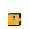 Armario para productos químicos asecos CS-CLASSIC, puertas con bisagras, frontal amarillo de seguridad, ancho 1055 x fondo 520 x alto 1105 mm