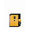 Armario para productos químicos asecos CS-CLASSIC, puertas con bisagras, frontal amarillo de seguridad, ancho 810 x fondo 520 x alto 1105 mm