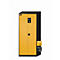 Armario para productos químicos asecos CS-CLASSIC, puertas con bisagras, frontal amarillo de seguridad, ancho 810 x fondo 520 x alto 1950 mm