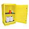 Armario para productos químicos PSC5 para recipientes pequeños, rejilla, rejilla para bandejas, bandeja colectora 100 l, con cerradura, PE, amarillo