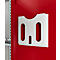 Armario para sustancias peligrosas Schäfer Shop Select, para aceite, etc., 2 bidones de 60 l y 8 bidones de 20 l, medidas exteriores An 1055 x P 520 x Al 1950 mm, gris claro/rojo rubí