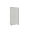 Armoire, 5 OH, 4 étagères, séparation centrale et tringle à vêtements, verrouillable, sans façade acoustique, L 800 x P 450 x H 1930 mm, panneau de particules, argenté