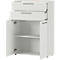 Armoire à 2 portes battantes et 2 tiroirs Agenda, 3 HC, L 800 x P 400 x H 1200 mm, gris clair