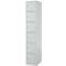 Armoire à 6 casiers, avec serrure à cylindre, gris clair/gris clair