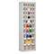 Armoire à bacs, volume 333 l, 43 bacs rabattables amovibles avec poignée encastrée, L 665 x P 250 x H 2000 mm, gris clair/transparent