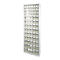 Armoire à bacs, volume 333 l, 69 bacs rabattables amovibles avec poignée encastrée, L 665 x P 250 x H 2000 mm, gris clair/transparent