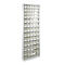 Armoire à bacs, volume 333 l, 69 bacs rabattables amovibles avec poignée encastrée, L 665 x P 250 x H 2000 mm, gris clair/transparent