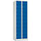 Armoire à casier verrouillable, tôle d'acier, Charnière de porte côté droit, serrure à cylindre, 20 casiers, l. 600 x H 1800 mm, gris cl. RAL 7035/bleu gent. RAL 5010