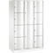 Armoire à casiers combinés Resisto de C+P, 3 compartiments, 10 casiers, L 1148 x P 540 x H 1950 mm, blanc trafic
