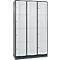 Armoire à casiers combinés Resisto de C+P, 3 compartiments, 10 casiers, L 1148 x P 540 x H 1950 mm, gris anthracite/gris clair