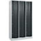 Armoire à casiers combinés Resisto de C+P, 3 compartiments, 10 casiers, L 1148 x P 540 x H 1950 mm, gris clair/gris anthracite