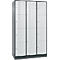 Armoire à casiers combinés Resisto de C+P, 3 compartiments, 10 casiers, L 1148 x P 640 x H 1950 mm, gris anthracite/gris clair