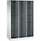Armoire à casiers combinés Resisto de C+P, 3 compartiments, 12 casiers, L 1148 x P 540 x H 1950 mm, gris clair/gris anthracite
