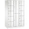 Armoire à casiers combinés Resisto de C+P, 3 compartiments, 12 casiers, L 1148 x P 640 x H 1950 mm, blanc trafic