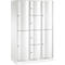 Armoire à casiers combinés Resisto de C+P, 3 compartiments, 8 casiers, L 1148 x P 540 x H 1950 mm, blanc trafic