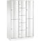 Armoire à casiers combinés Resisto de C+P, 3 compartiments, 9 casiers, L 1148 x P 540 x H 1950 mm, blanc trafic