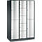 Armoire à casiers combinés Resisto de C+P, 3 compartiments, 9 casiers, L 1148 x P 540 x H 1950 mm, gris anthracite/gris clair