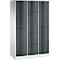 Armoire à casiers combinés Resisto de C+P, 3 compartiments, 9 casiers, L 1148 x P 540 x H 1950 mm, gris clair/gris anthracite