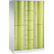 Armoire à casiers combinés Resisto de C+P, 3 compartiments, 9 casiers, L 1148 x P 540 x H 1950 mm, gris clair