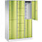 Armoire à casiers combinés Resisto de C+P, 3 compartiments, 9 casiers, L 1148 x P 540 x H 1950 mm, gris clair