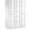 Armoire à casiers combinés Resisto de C+P, 3 compartiments, 9 casiers, L 1148 x P 640 x H 1950 mm, blanc trafic