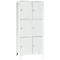 Armoire à casiers pour objets de valeur 400 mm, 2 compartiments, 6 casiers, serrure à cylindre de sécurité, pied, gris clair