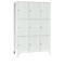 Armoire à casiers pour objets de valeur 400 mm, 3 compartiments, 9 casiers, serrure à cylindre de sécurité, pied, gris clair