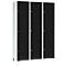 Armoire à casiers pour objets de valeur 400 mm, 3 compartiments, 9 casiers, serrure à cylindre de sécurité, pied, noir ébène