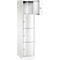 Armoire à casiers Resisto de C+P, 1 compartiment, 4 casiers, L 396 x P 540 x H 1950 mm, blanc trafic