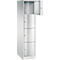 Armoire à casiers Resisto de C+P, 1 compartiment, 4 casiers, L 396 x P 640 x H 1950 mm, gris clair/bleu clair