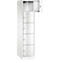 Armoire à casiers Resisto de C+P, 1 compartiment, 5 casiers, L 396 x P 540 x H 1950 mm, blanc trafic