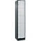 Armoire à casiers Resisto de C+P, 1 compartiment, 5 casiers, L 396 x P 540 x H 1950 mm, gris anthracite/gris clair