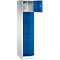 Armoire à casiers Resisto de C+P, 1 compartiment, 5 casiers, L 396 x P 540 x H 1950 mm, gris clair/bleu clair