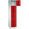 Armoire à casiers Resisto de C+P, 1 compartiment, 5 casiers, L 396 x P 540 x H 1950 mm, gris clair/bleu gentiane