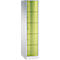 Armoire à casiers Resisto de C+P, 1 compartiment, 5 casiers, L 396 x P 540 x H 1950 mm, gris clair