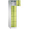 Armoire à casiers Resisto de C+P, 1 compartiment, 5 casiers, L 396 x P 540 x H 1950 mm, gris clair