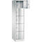 Armoire à casiers Resisto de C+P, 1 compartiment, 5 casiers, L 396 x P 540 x H 1950 mm, gris clair/vert clown