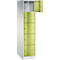 Armoire à casiers Resisto de C+P, 1 compartiment, 5 casiers, L 396 x P 640 x H 1950 mm, gris clair