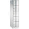 Armoire à casiers Resisto de C+P, 1 compartiment, 5 casiers, L 396 x P 640 x H 1950 mm, gris clair/vert clown