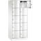 Armoire à casiers Resisto de C+P, 2 compartiments, 10 casiers, L 772 x P 540 x H 1950 mm, blanc trafic