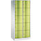 Armoire à casiers Resisto de C+P, 2 compartiments, 10 casiers, L 772 x P 540 x H 1950 mm, gris clair